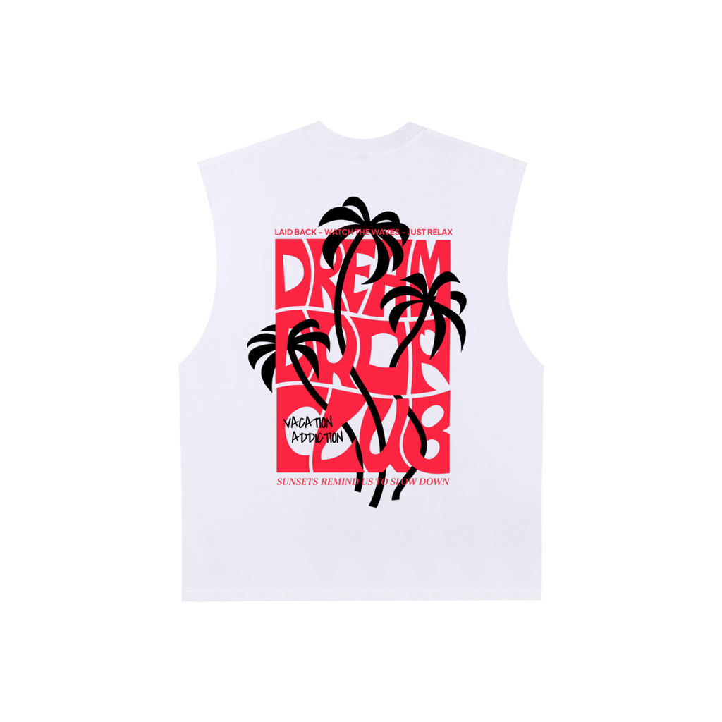 Raw Edge Cotton Tank Top