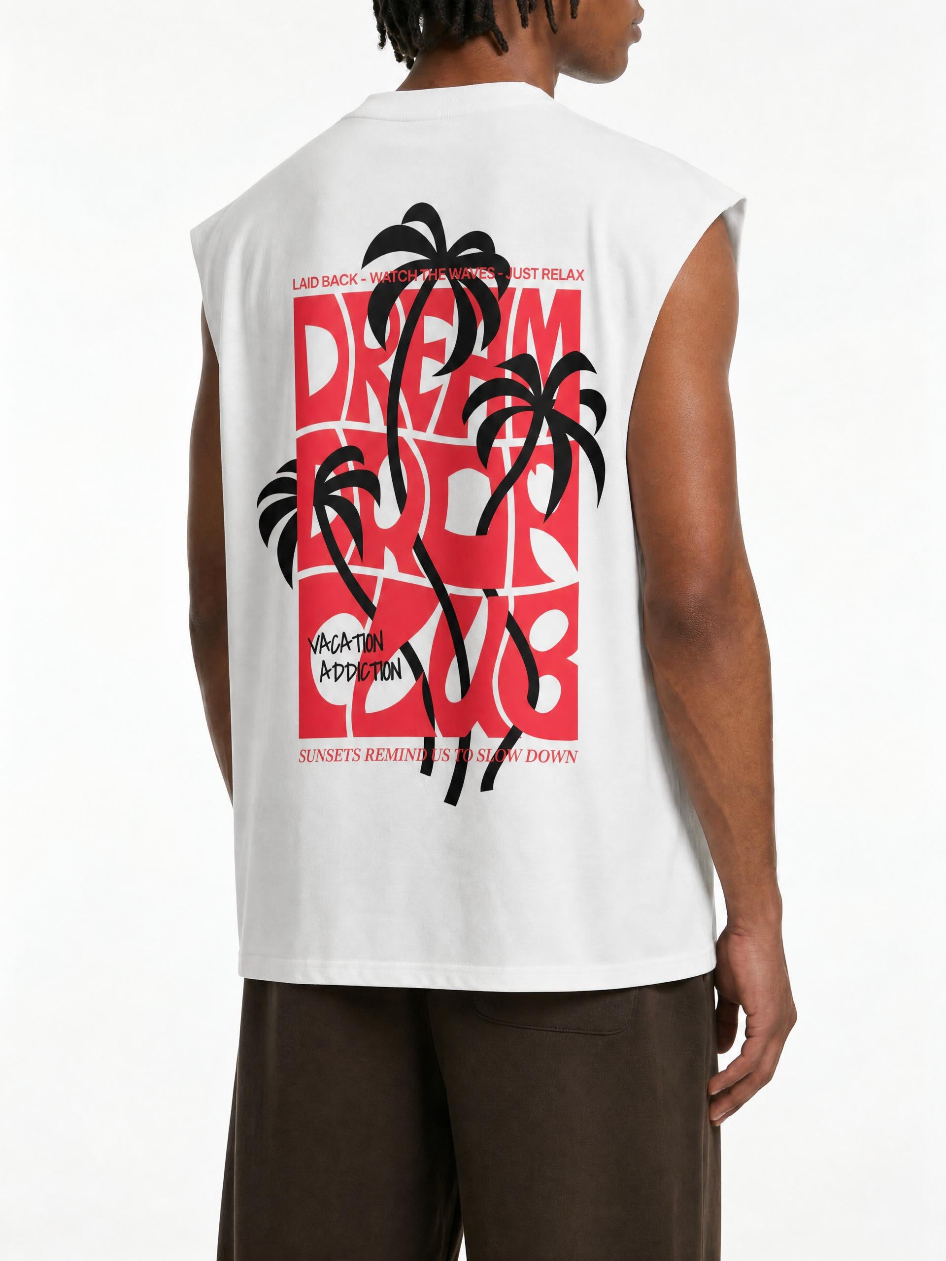 Raw Edge Cotton Tank Top