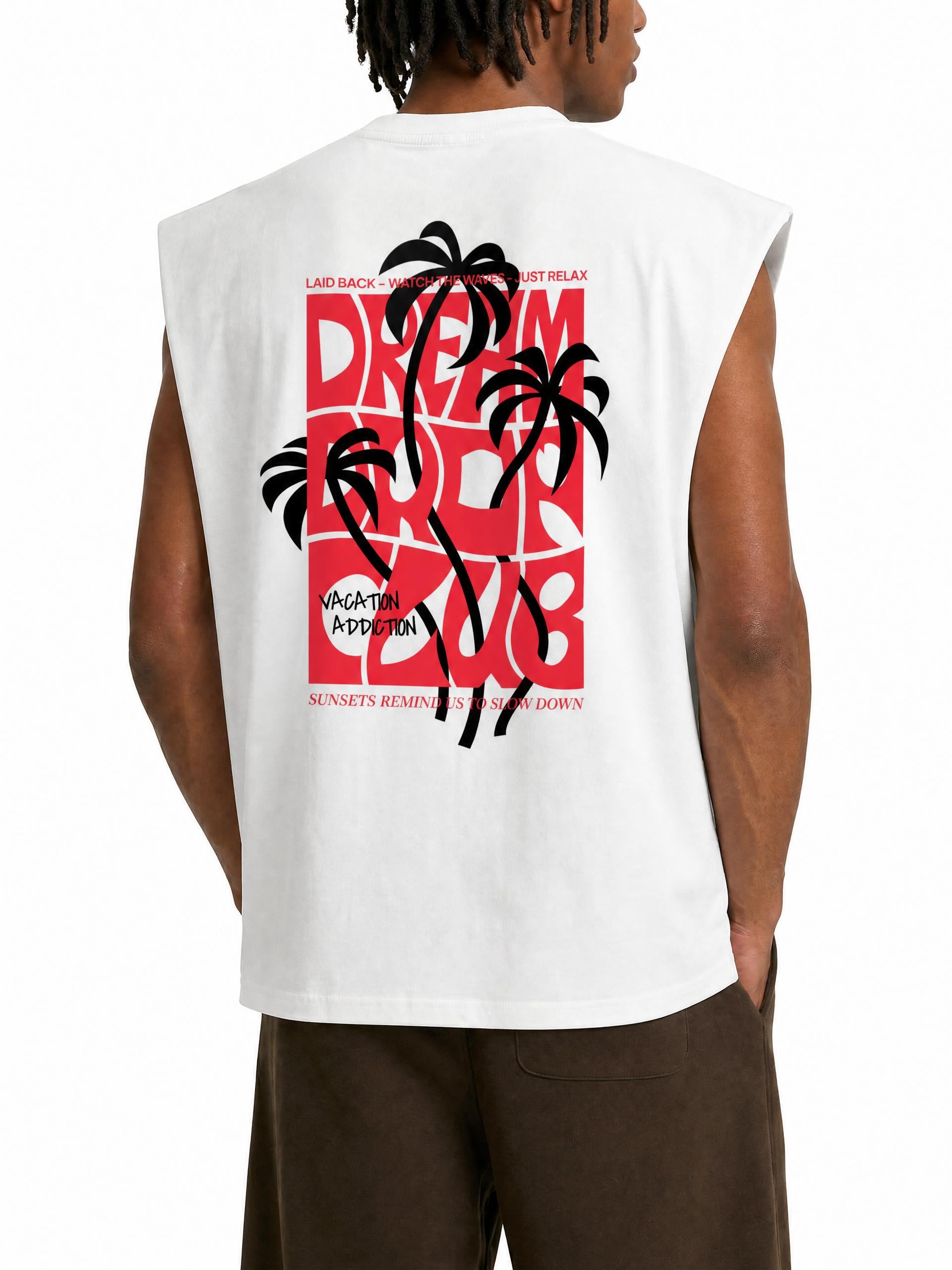 Raw Edge Cotton Tank Top