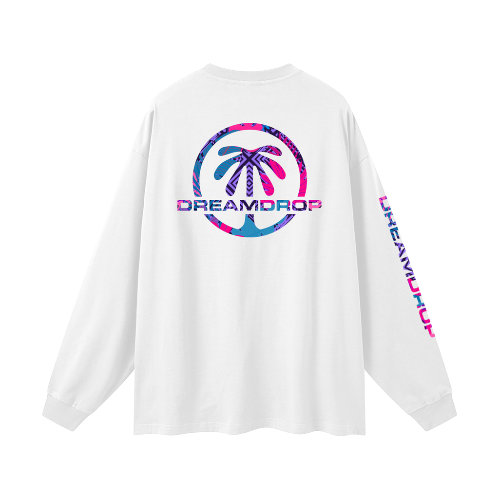 Tropical Oversized Long Sleeve Tee