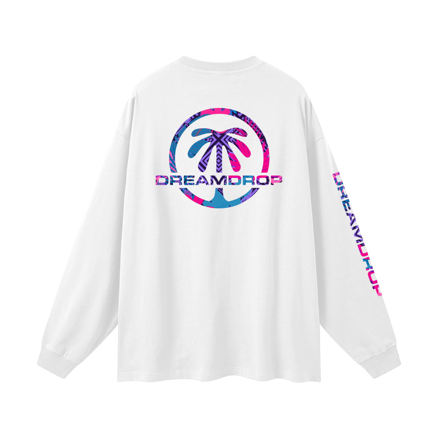 Tropical Oversized Long Sleeve Tee