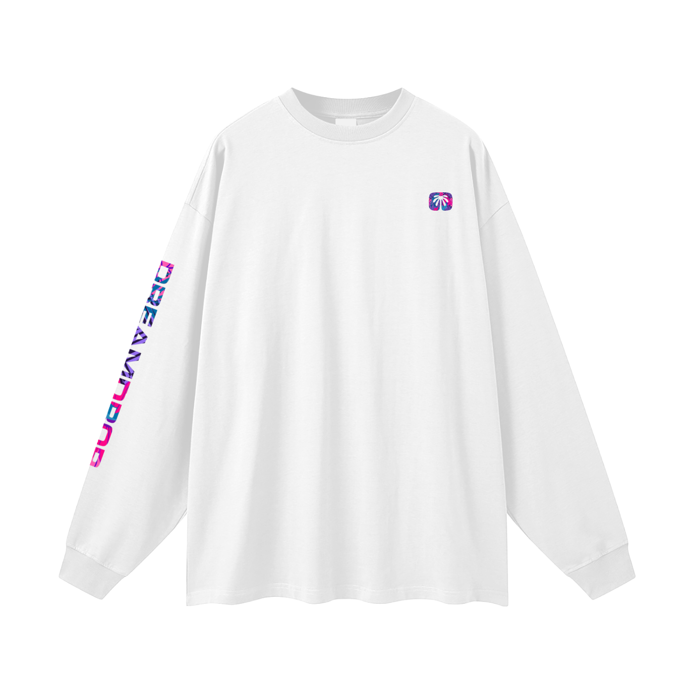Tropical Oversized Long Sleeve Tee
